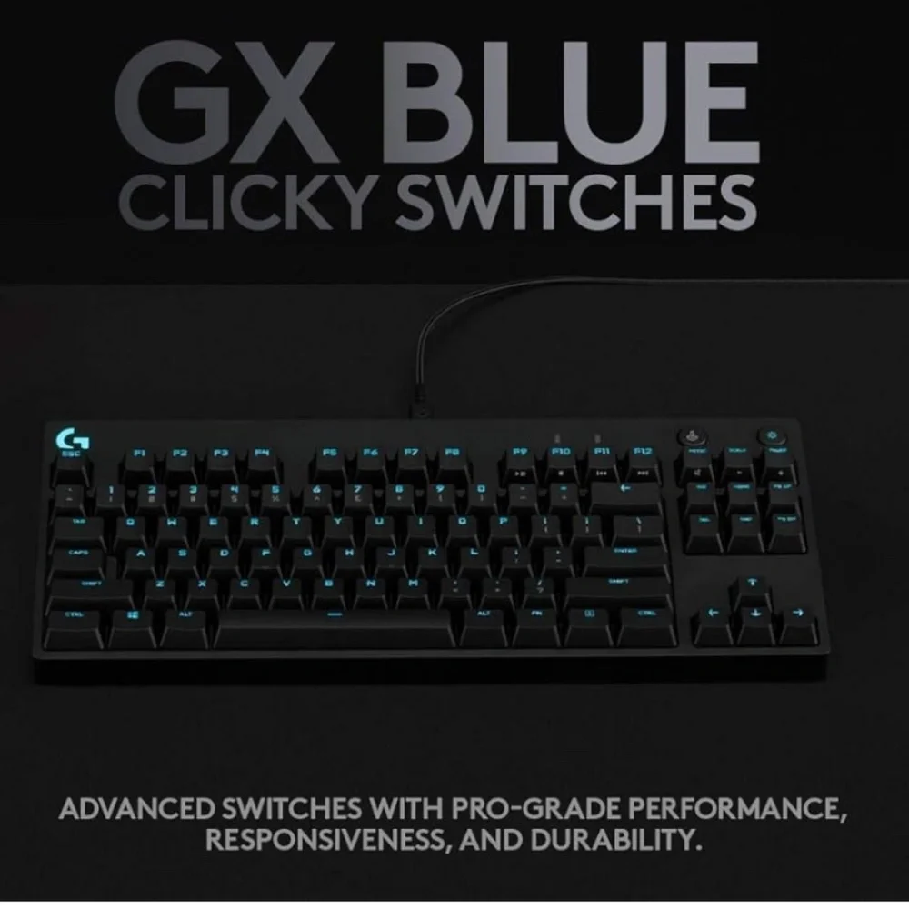 Logitech G PRO Mechanical Gaming Keyboard, Ultra Portable Tenkeyless Design, Det